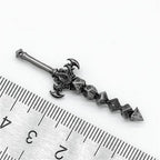 Dice Sword Silver 46mm x 9mm Trinket Novelty - 