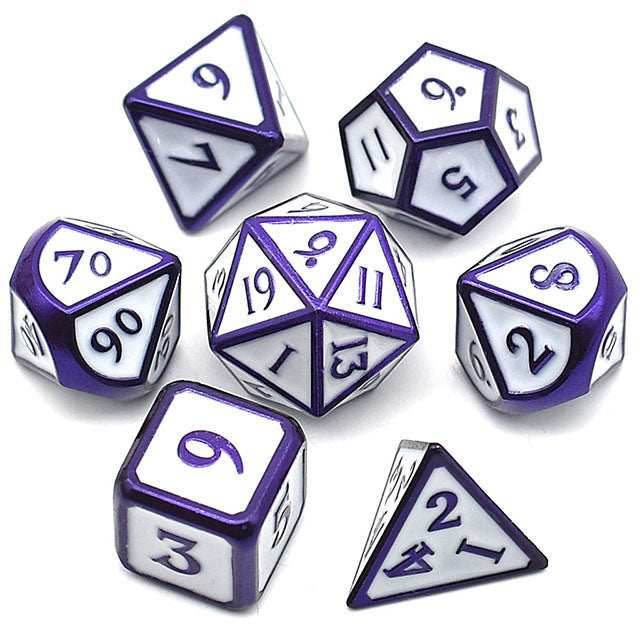 Dark Blue/Purple Electrophoresis Powder with White Dice Metal Set - 
