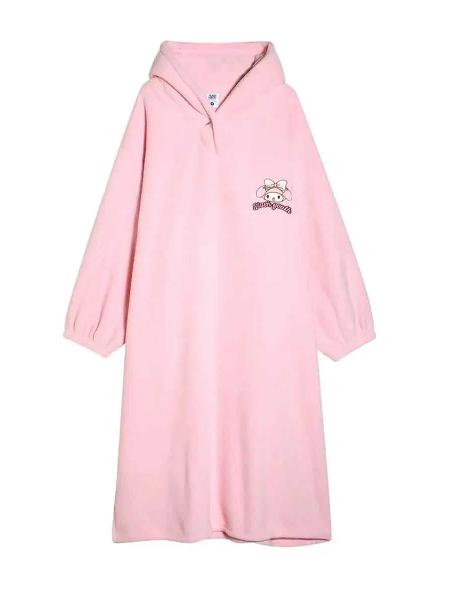 'Pochacco' Kawaii Fleeced Dog Ears Pjms Gown