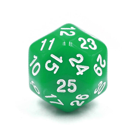 D30 Green Opaque Single Die 30 Sided/s by HDdice / HengDadice - 