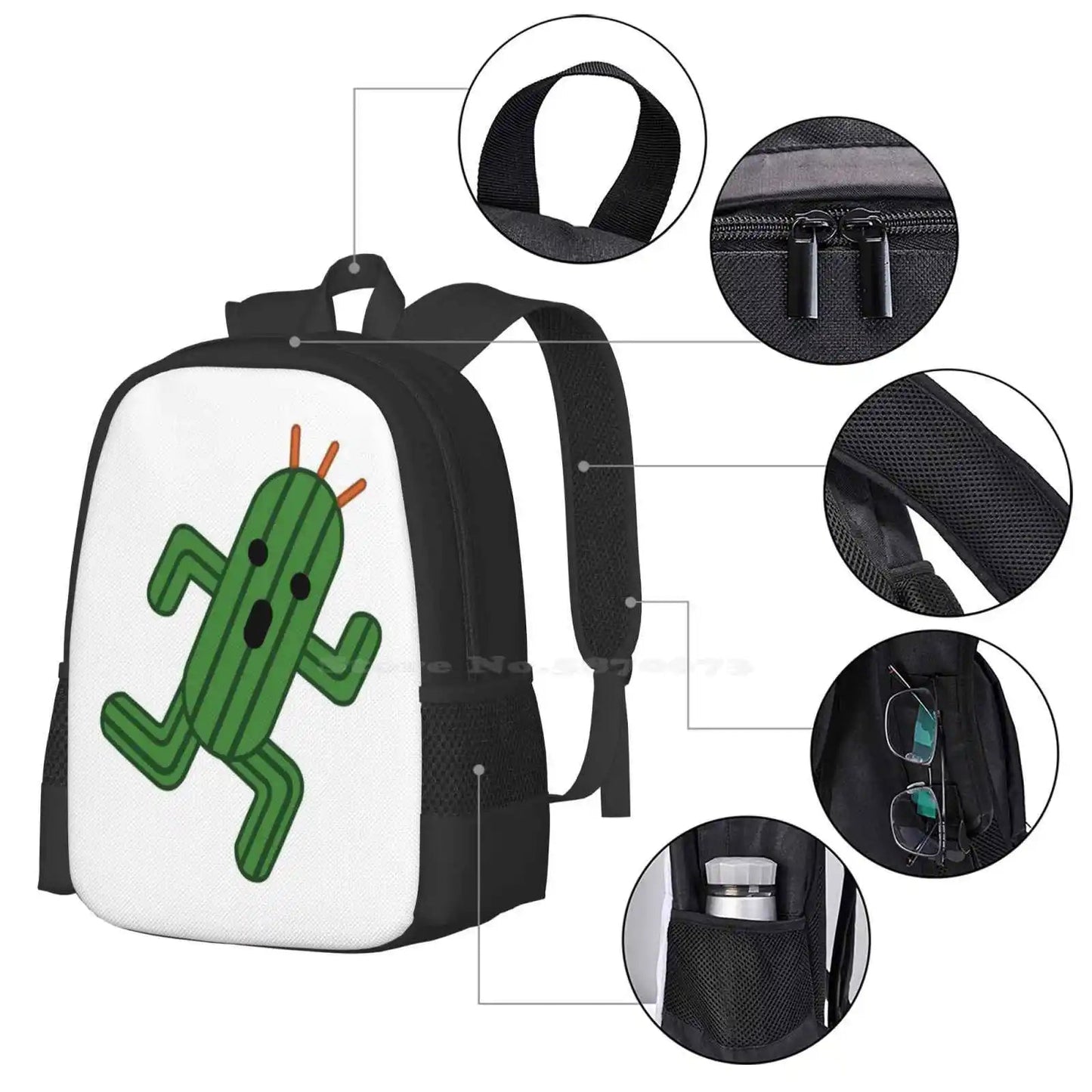 Cactuar Pattern Design Laptop Travel School Bags Ffxiv A Realm Reborn Heavensward Final Fantasy Xiv Stormblood Final Fantasy 14