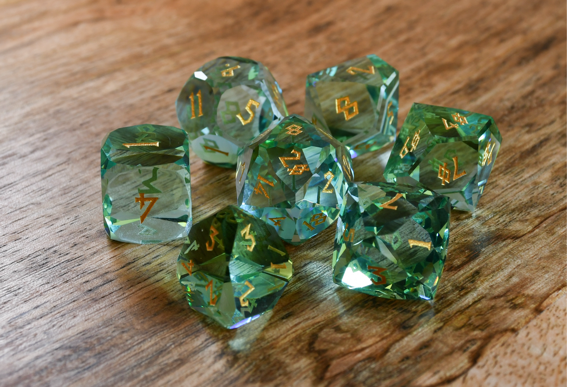 Calypso Multifaceted Glass Dice Set