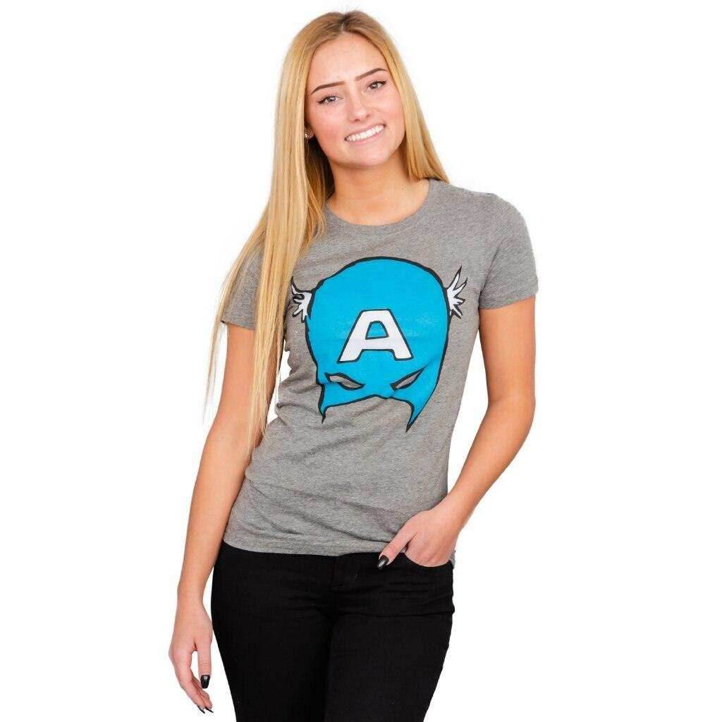 Captain America Big Blue A Mask T-Shirt - S
