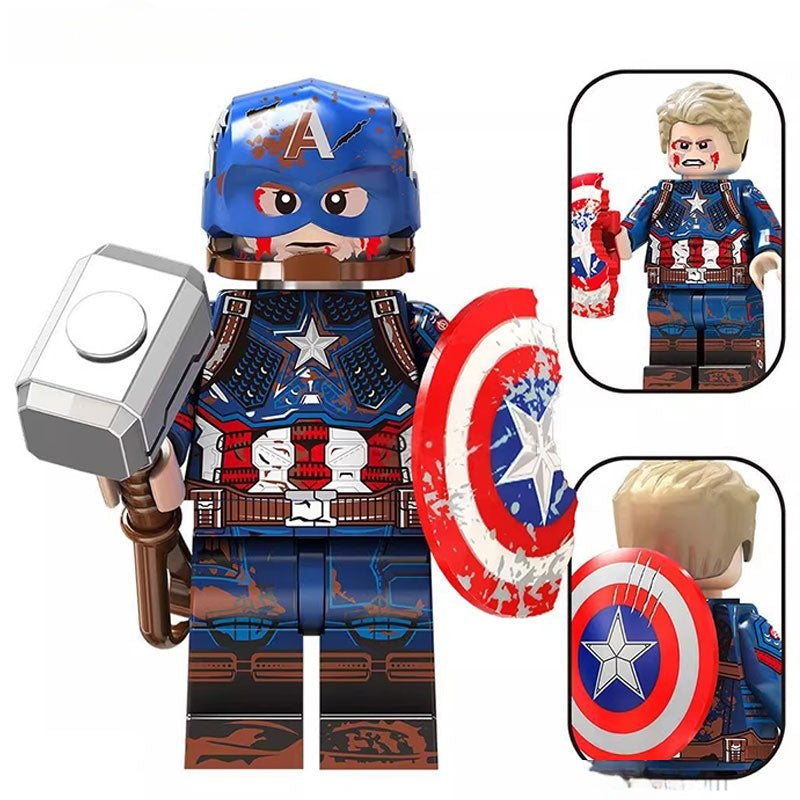 Captain America Steve Rogers Avengers Lego Minifigures Custom Toys 2
