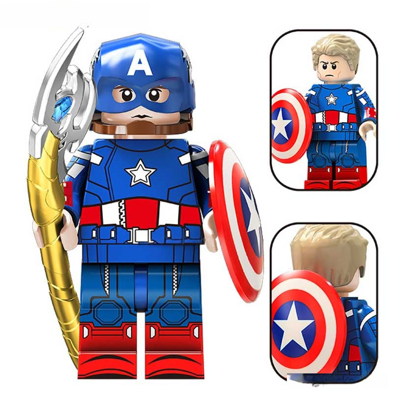 Captain America Steve Rogers Avengers Lego Minifigures Custom Toys 4