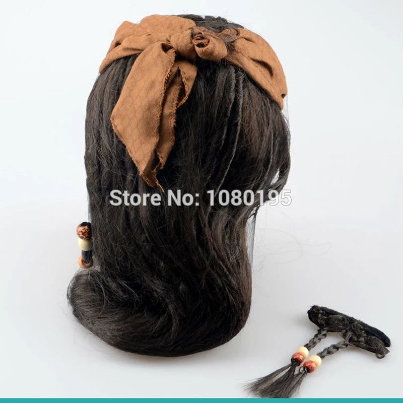 Captain jack sparrow wigs hat pirates of the Caribbean c