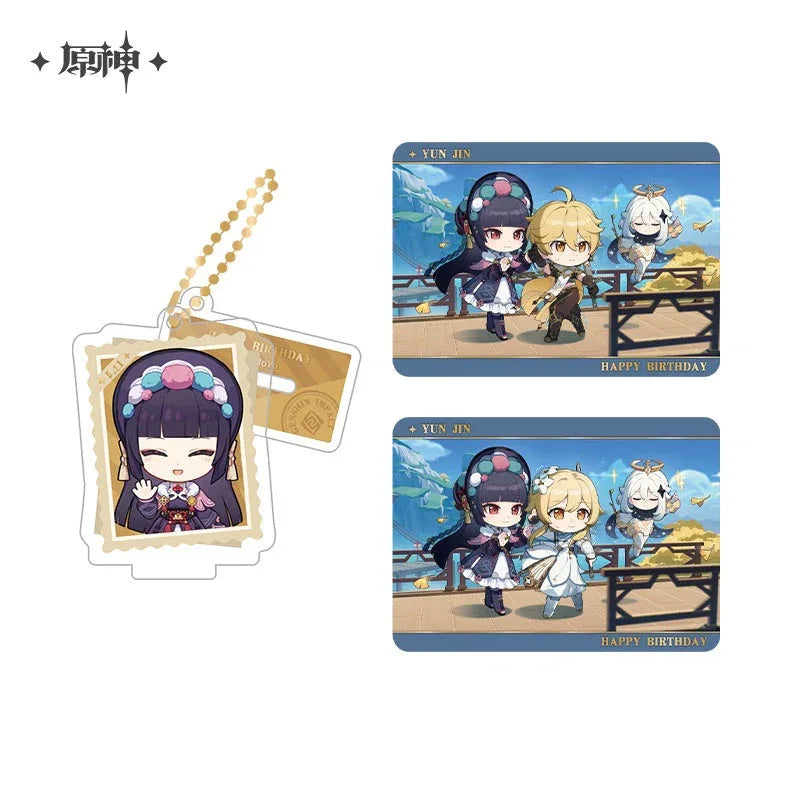 Capturing the Good Times Series Stand Keychain& Collection Card Genshin Impact