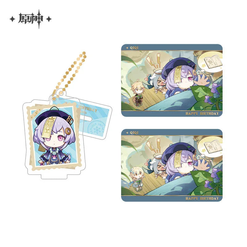 Capturing the Good Times Series Stand Keychain& Collection Card Genshin Impact