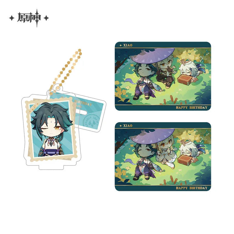 Capturing the Good Times Series Stand Keychain& Collection Card Genshin Impact