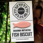 Fish Biscuit 1.5" Soft Enamel Pin