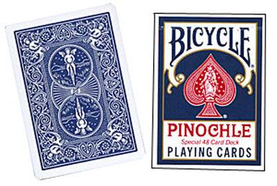 Bicycle Pinochle Poker-Size Cards - Blue