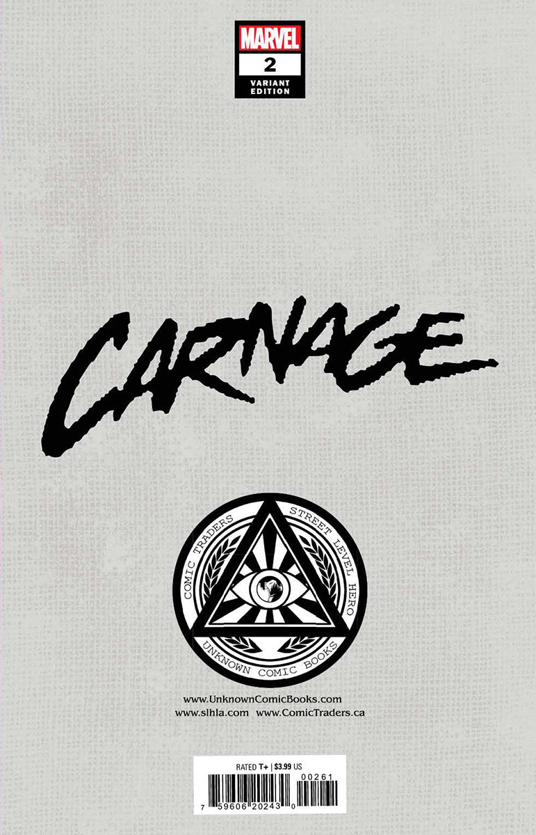 Carnage 2 Unknown Comics Marco Turini Exclusive Var (04/20/2022) (04/27/2022)