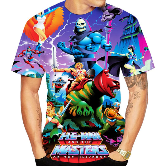 Cartoon Anime T Shirts He-Man And The Masters Of The Universe 3D Print Men Woman T-shirt Streetwear Harajuku Kids Tees Clothing