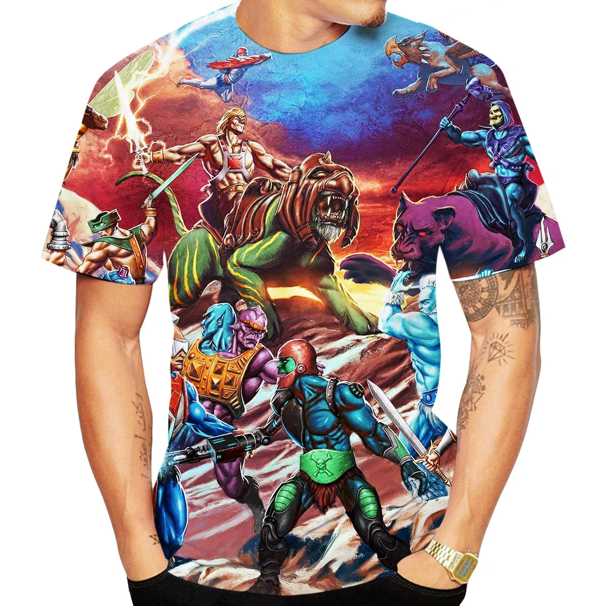 Cartoon Anime T Shirts He-Man And The Masters Of The Universe 3D Print Men Woman T-shirt Streetwear Harajuku Kids Tees Clothing