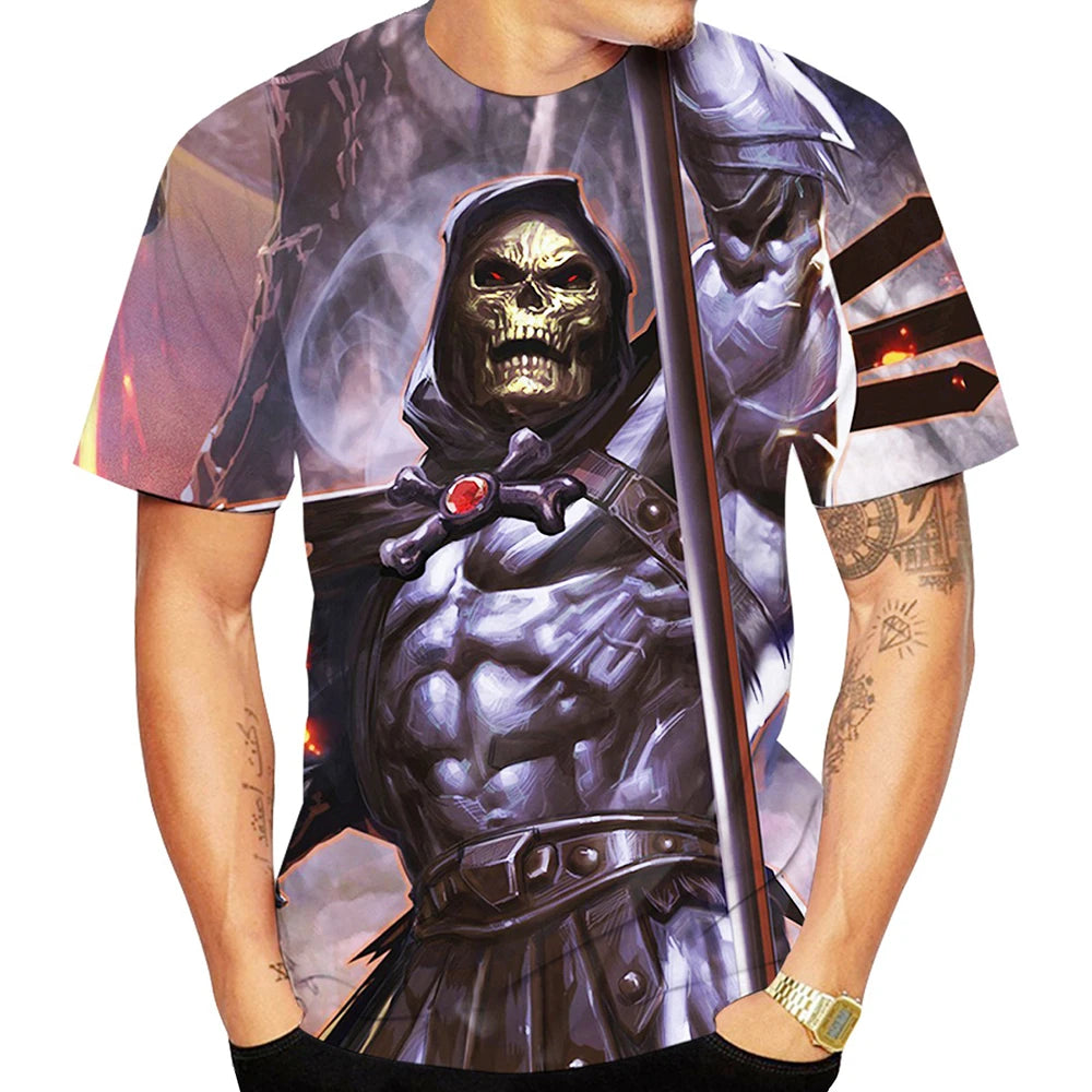 Cartoon Anime T Shirts He-Man And The Masters Of The Universe 3D Print Men Woman T-shirt Streetwear Harajuku Kids Tees Clothing