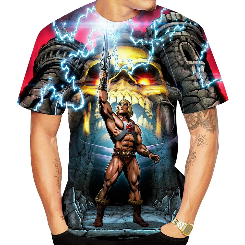 Cartoon Anime T Shirts He-Man And The Masters Of The Universe 3D Print Men Woman T-shirt Streetwear Harajuku Kids Tees Clothing