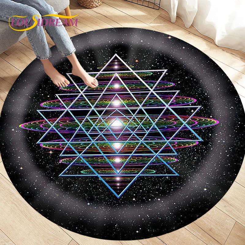 Cartoon Cardcaptor Sakura Magic Circle Area Rug,Round Carpets Rug for Living Room Children's Room,Kids Play Non-slip Floor Mats