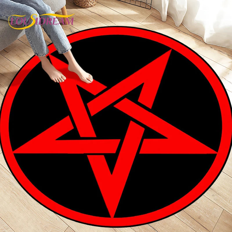 Cartoon Cardcaptor Sakura Magic Circle Area Rug,Round Carpets Rug for Living Room Children's Room,Kids Play Non-slip Floor Mats