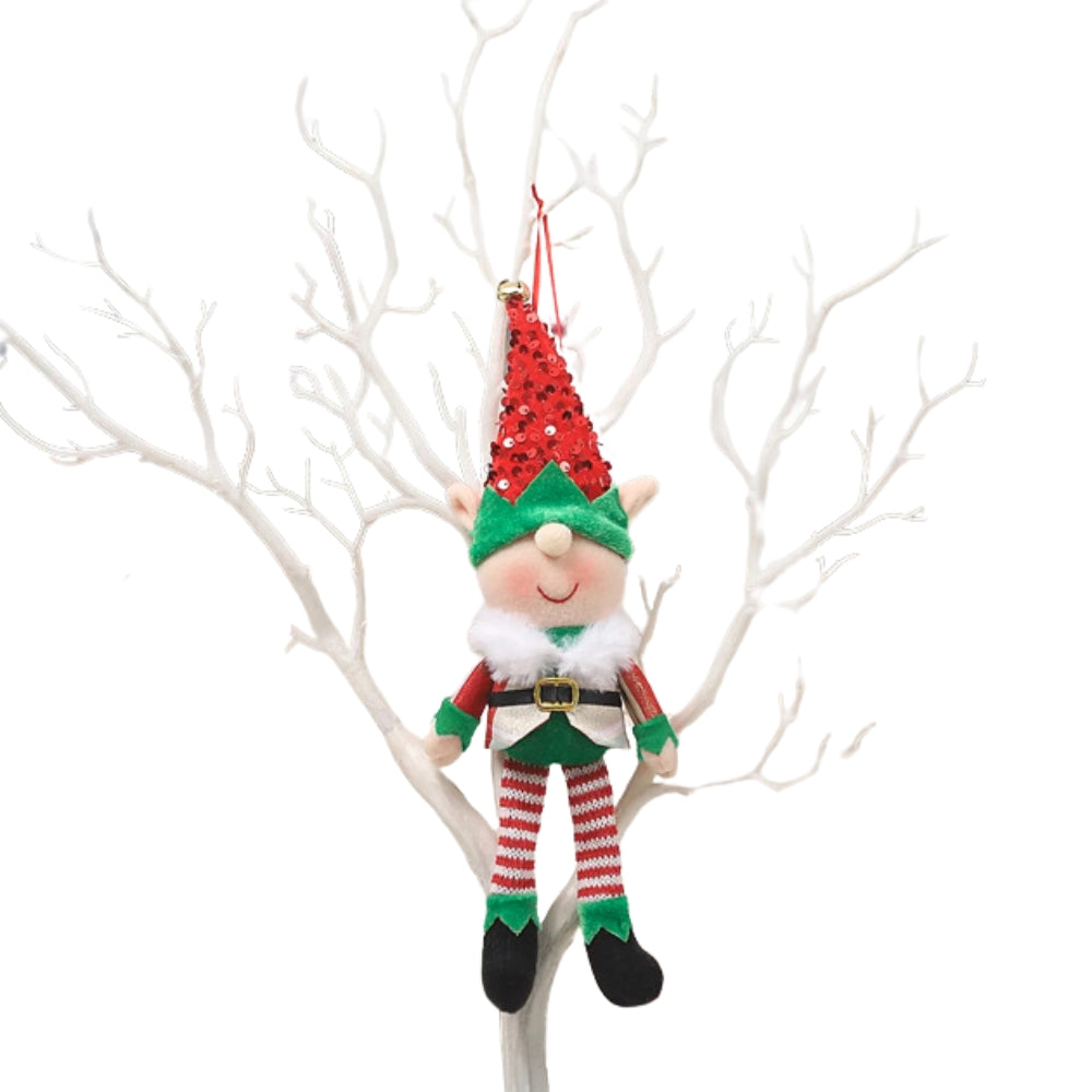 Cartoon Elf Doll Christmas  Tree Pendants Window Decoration