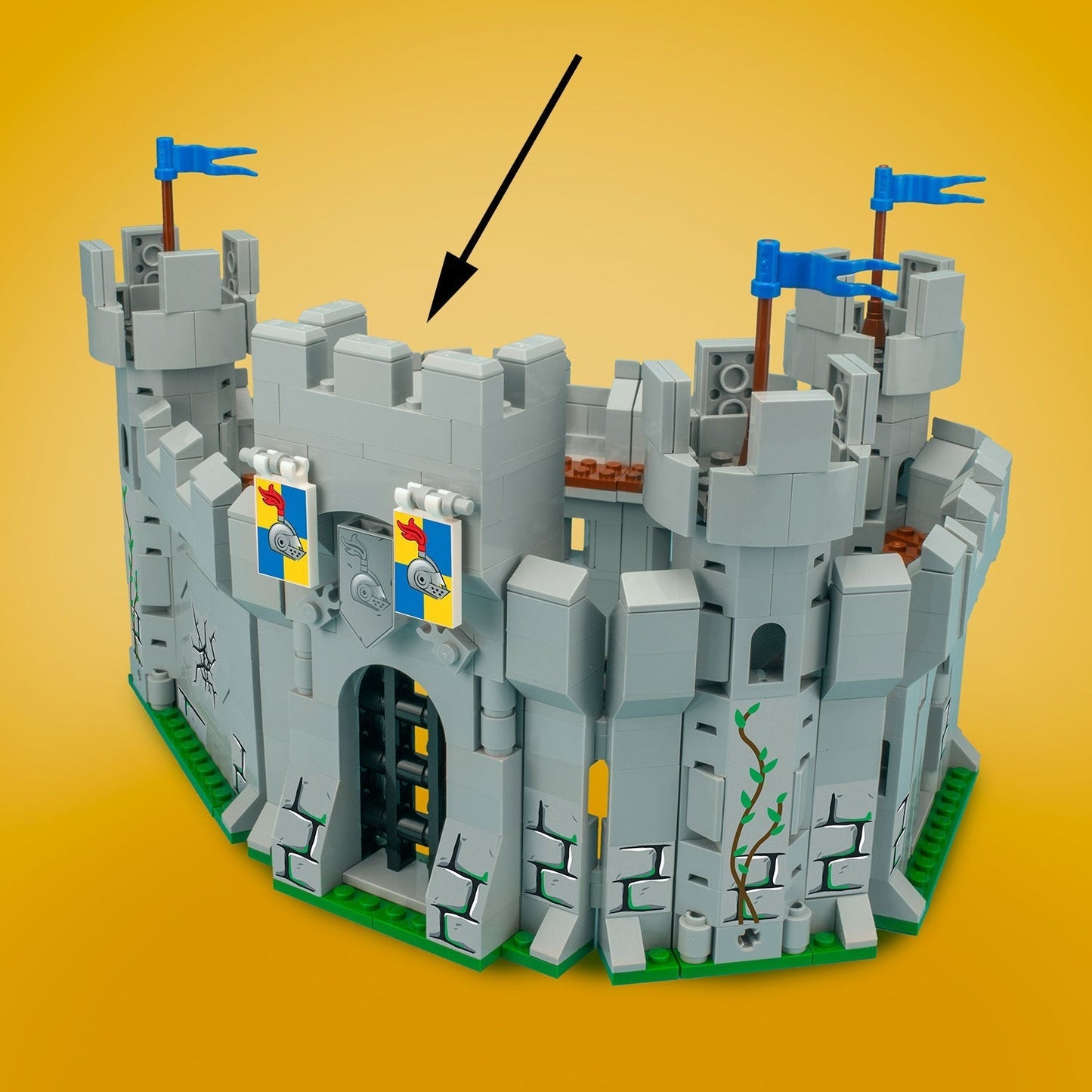 Castle Gate - Custom Castle Modular Building Set made using LEGO parts