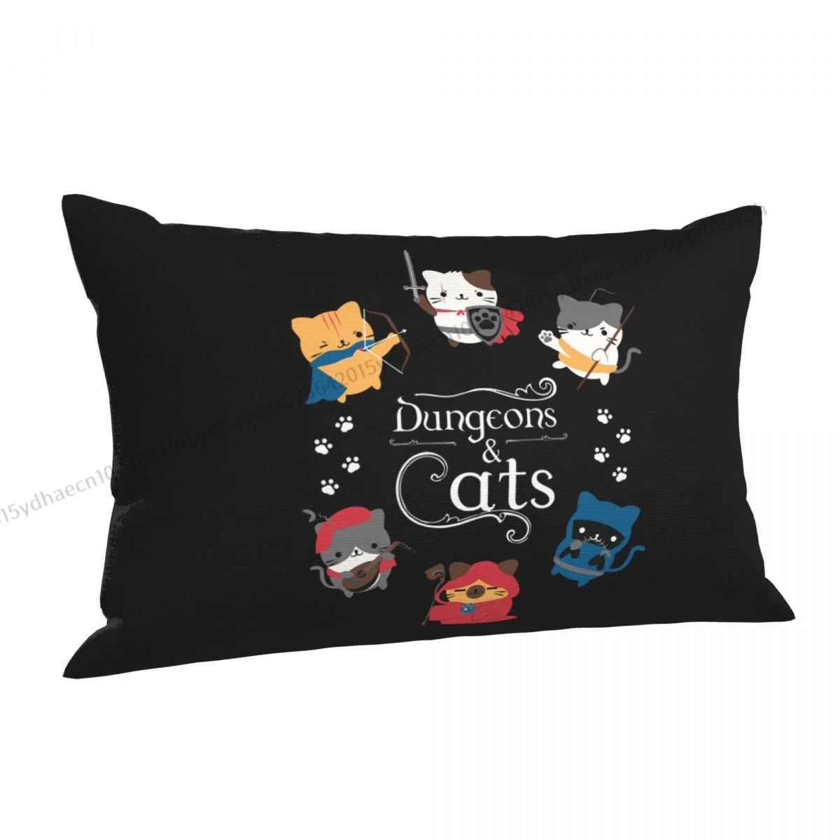 Cats Fight Pillow Case DND Game Cushion Covers Home Sofa Chair Decorative Backpack Covers