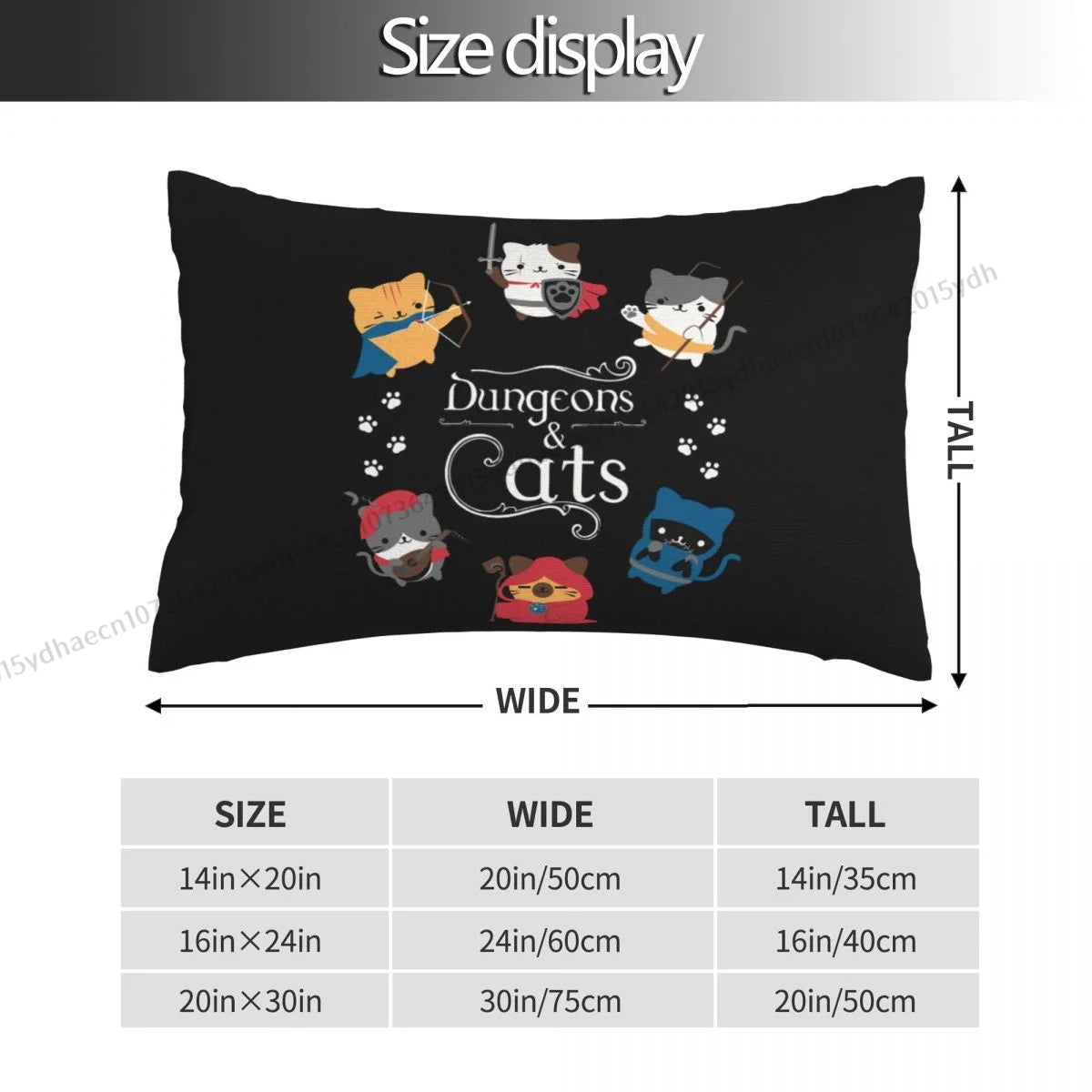 Cats Fight Pillow Case DND Game Cushion Covers Home Sofa Chair Decorative Backpack Covers