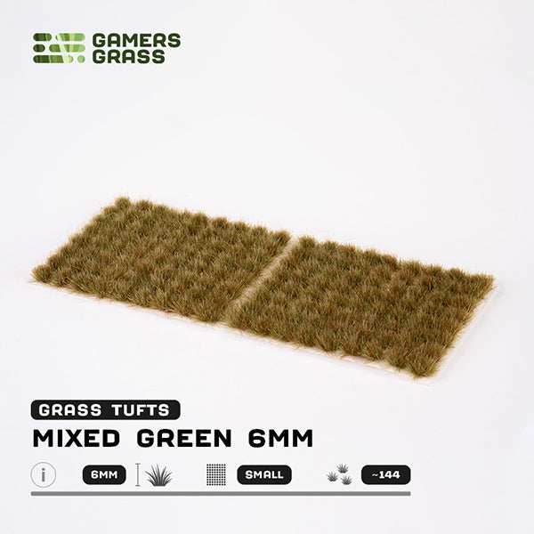 Gamers Grass Tufts: Mixed Green 6mm- Small - 