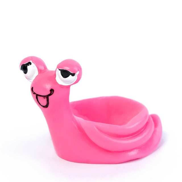 Pink Snail d20 Stand: Small Plastic Novelty Item for Dice Lovers Desks - 