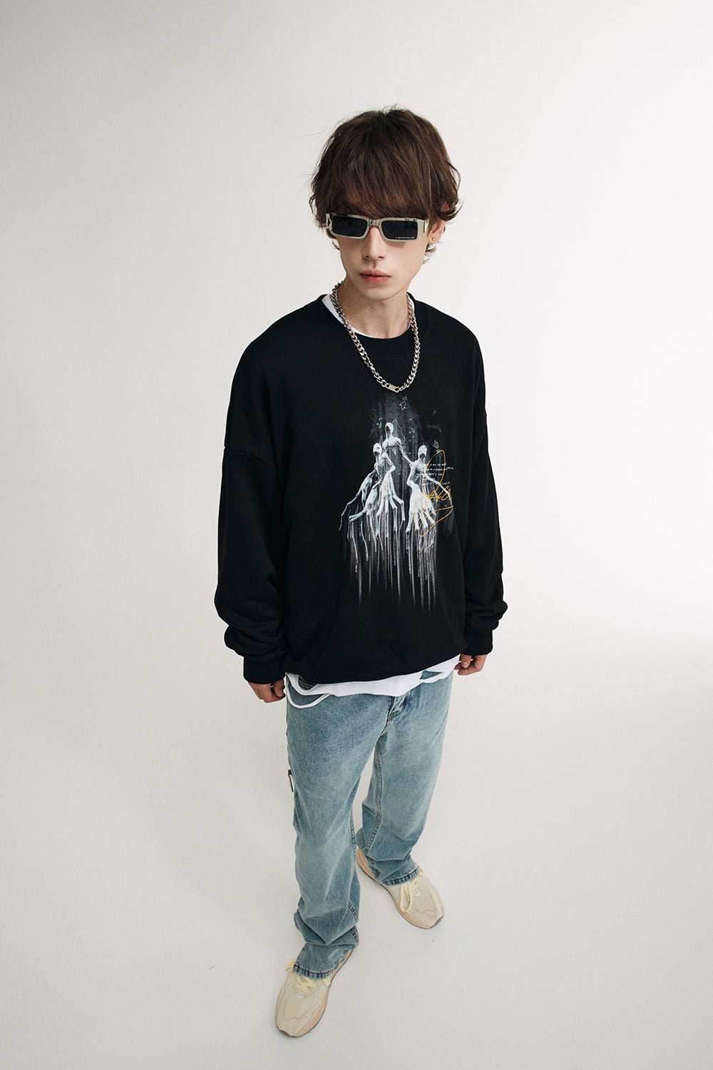 Evolving Human Race Sweater - Blue / S