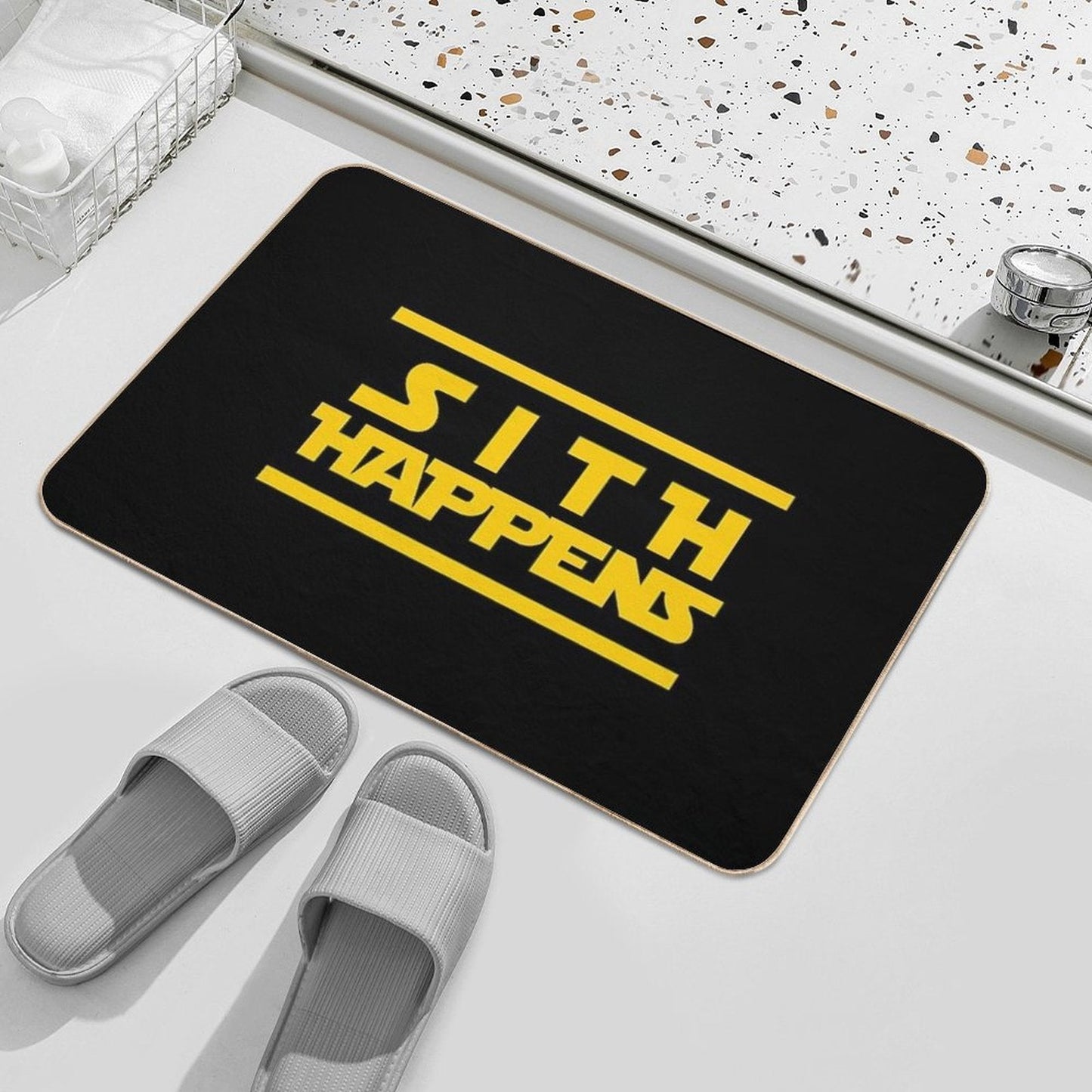 The SITH HAPPENS Design  Easy Maintenance Bath Mat