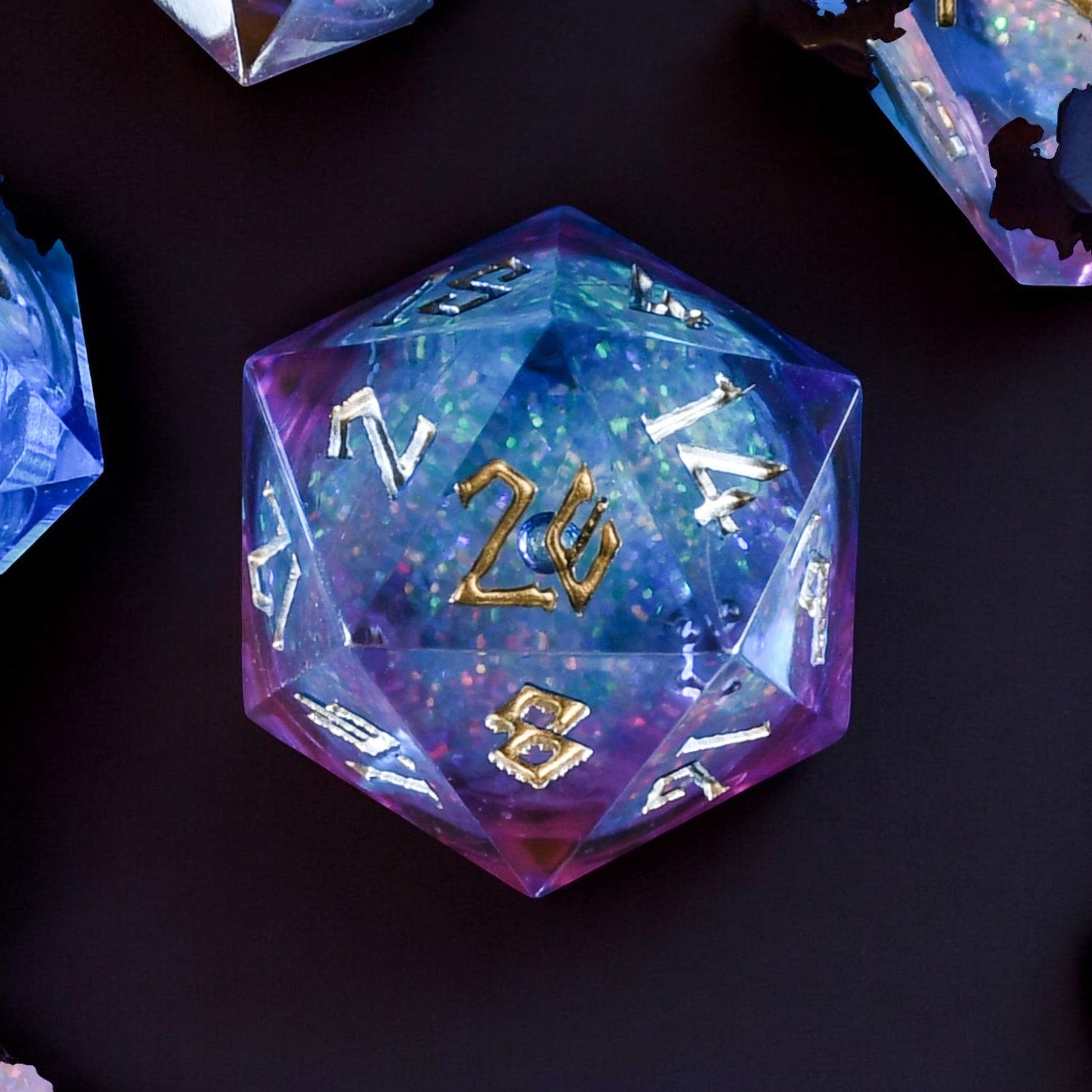 Celestial Galaxy Liquid Core Dice Set