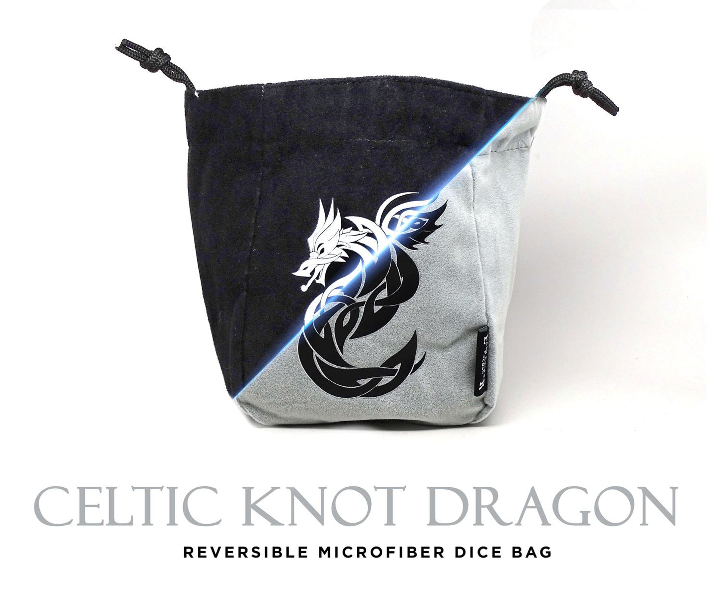 Celtic Knot Dragon Reversible Microfiber Self-Standing Large Dice Bag