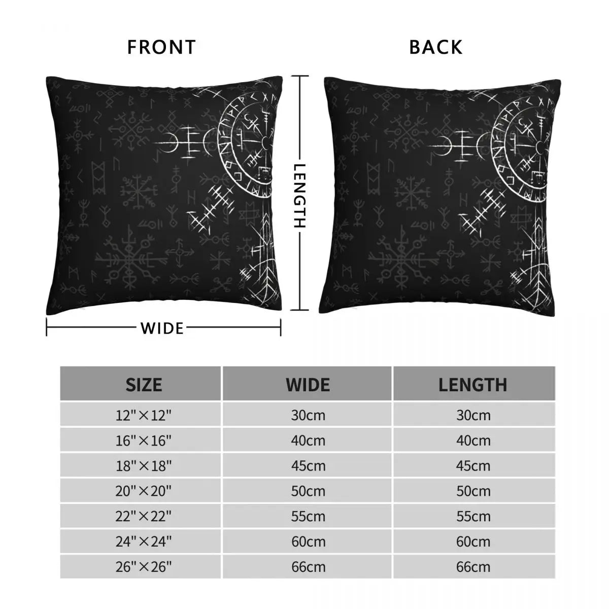 Celtic Lucky Charm Compass Symbole Celtic Vegvisir Pillowcase Viking Norse Backpack Cushion For Sofa  Coussin Covers Decorative