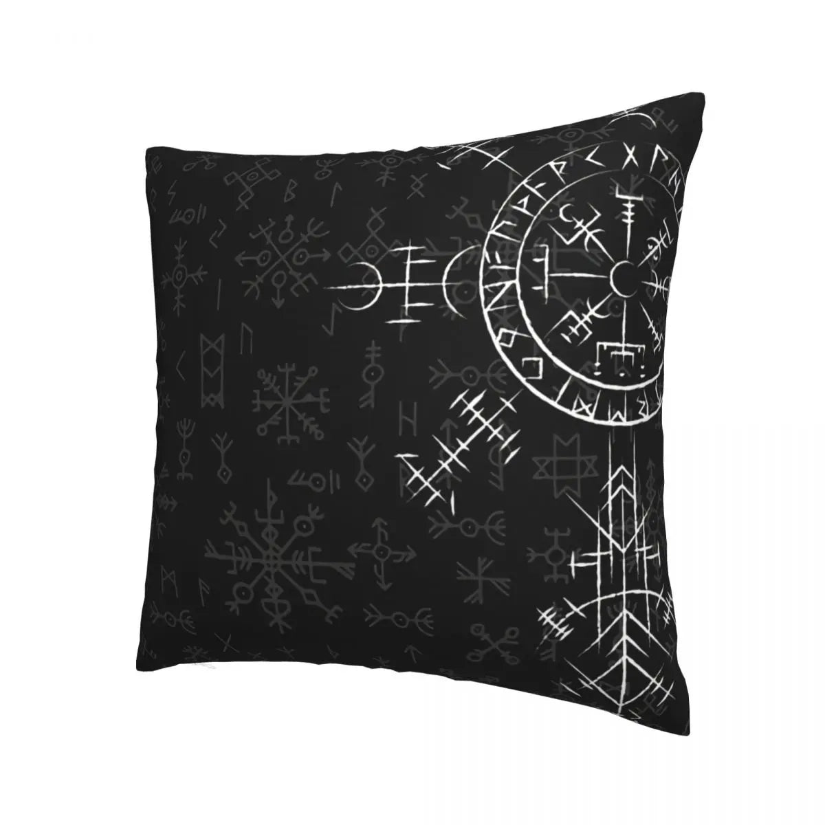 Celtic Lucky Charm Compass Symbole Celtic Vegvisir Pillowcase Viking Norse Backpack Cushion For Sofa  Coussin Covers Decorative