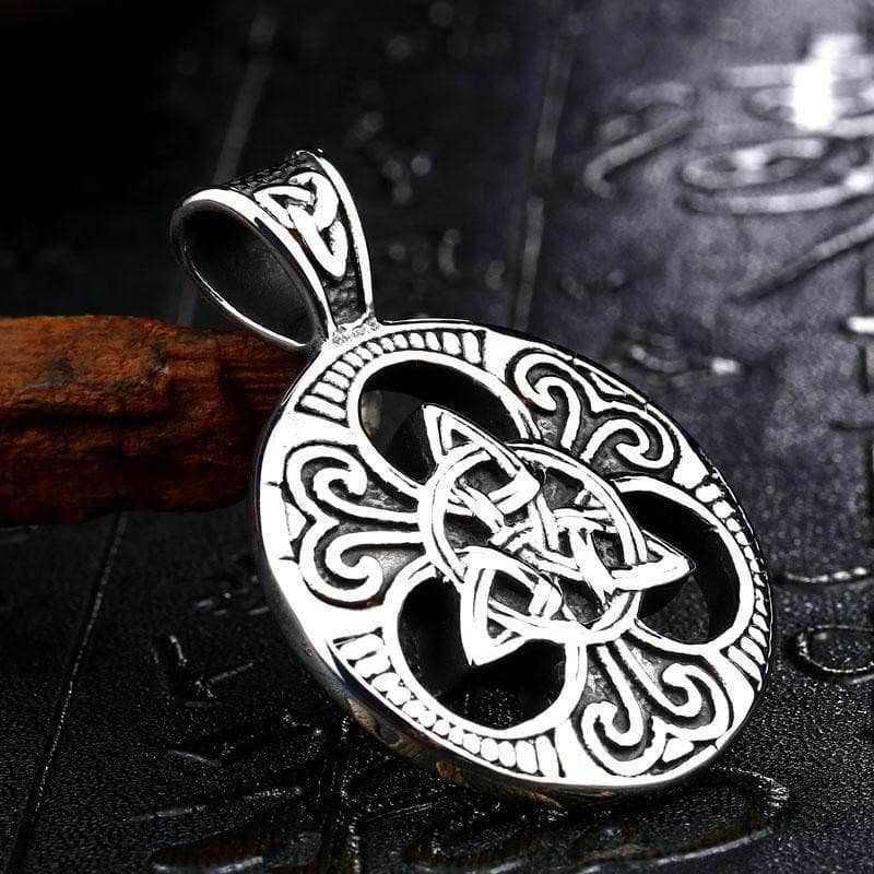 Celtic Triquetra Stainless Steel Pendant Necklace - only pendant / 55 CM / 21.7 INCHES
