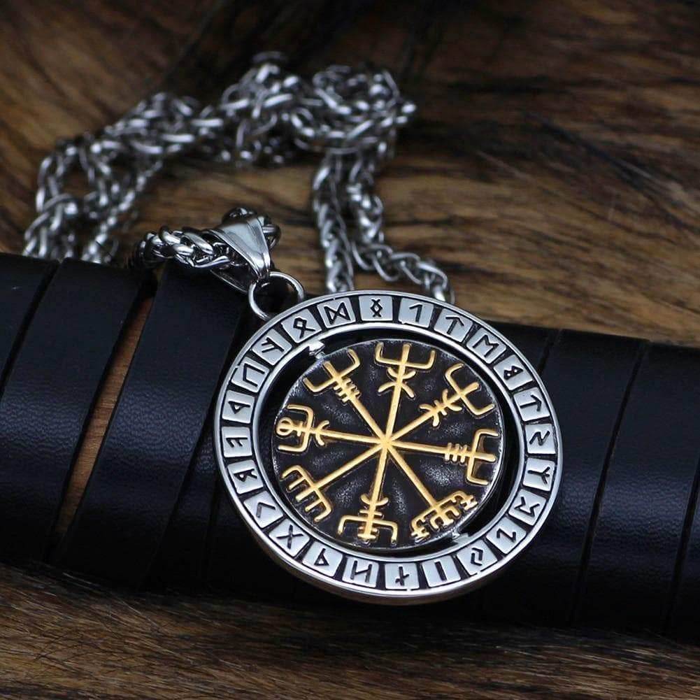 Vikings Valknut Runes Stainless Steel Necklace - 