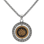 Vikings Valknut Runes Stainless Steel Necklace - 