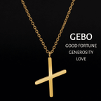 Viking Runes Tunic Stainless Steel Gold Necklaces - GEBO