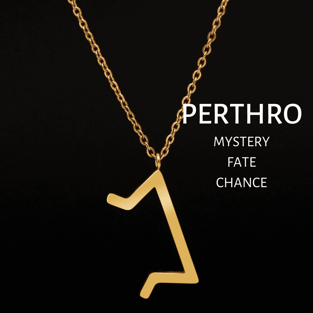 Viking Runes Tunic Stainless Steel Gold Necklaces - PERTHRO