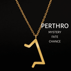 Viking Runes Tunic Stainless Steel Gold Necklaces - PERTHRO