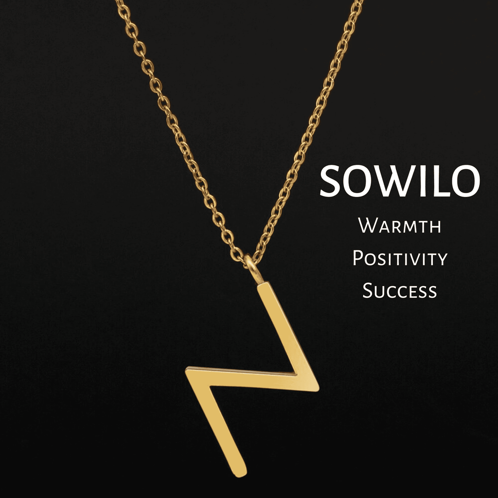 Viking Runes Tunic Stainless Steel Gold Necklaces - SOWLO
