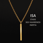 Viking Runes Tunic Stainless Steel Gold Necklaces - ISA