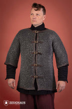 Chainmail Haubergeon With Front Buckles Roundring Riveted 10mm Aluminium