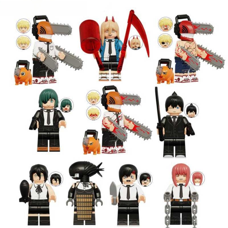 Chainsaw Man Anime Set of 10 Lego Minifigures Custom Toys 2