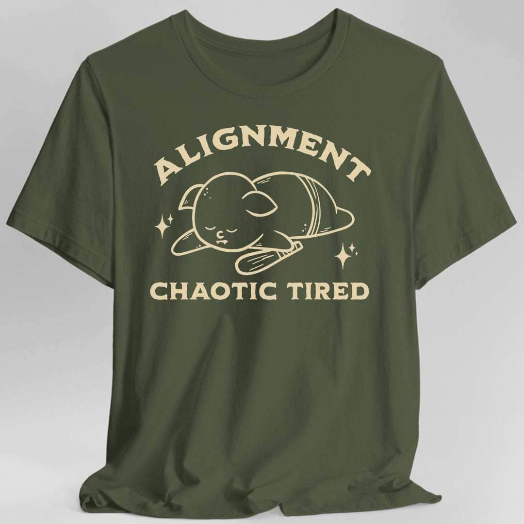 Chaotic Tired Goblin T-Shirt - Military Green / S