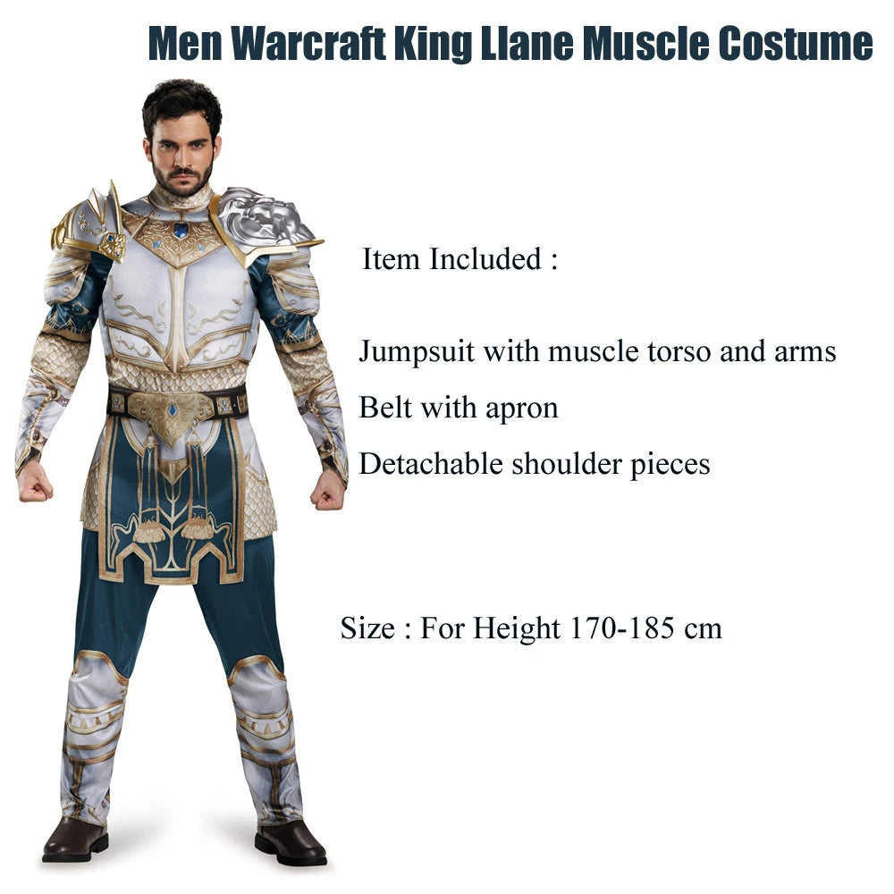 Character Cosplay Men  Muscle Costume Medieval King Costume