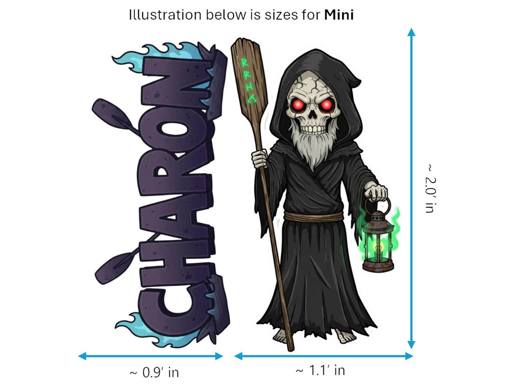 Charon Sticker and Magnet – Porthmeus Mythkins™ – Ferryman of the Underworld | Waterproof & UV-Proof - Sticker / Mini