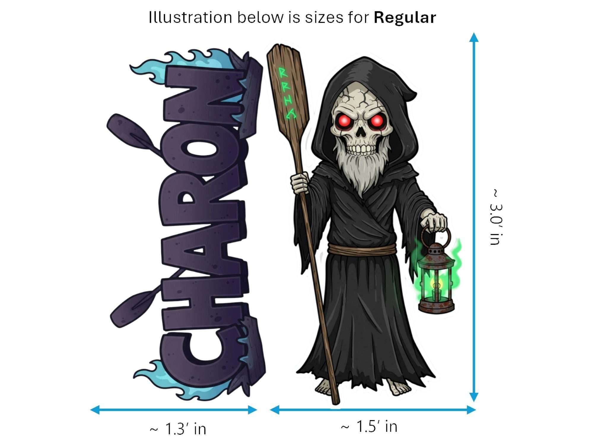 Charon Sticker and Magnet – Porthmeus Mythkins™ – Ferryman of the Underworld | Waterproof & UV-Proof - Sticker / Regular