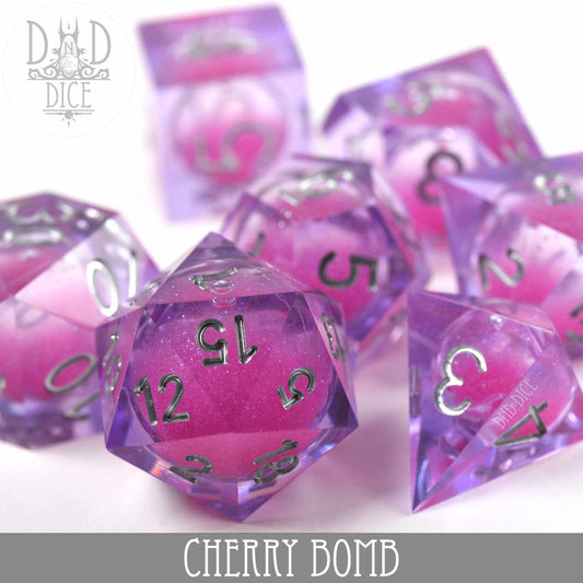 Cherry Bomb Liquid Core Dice Set