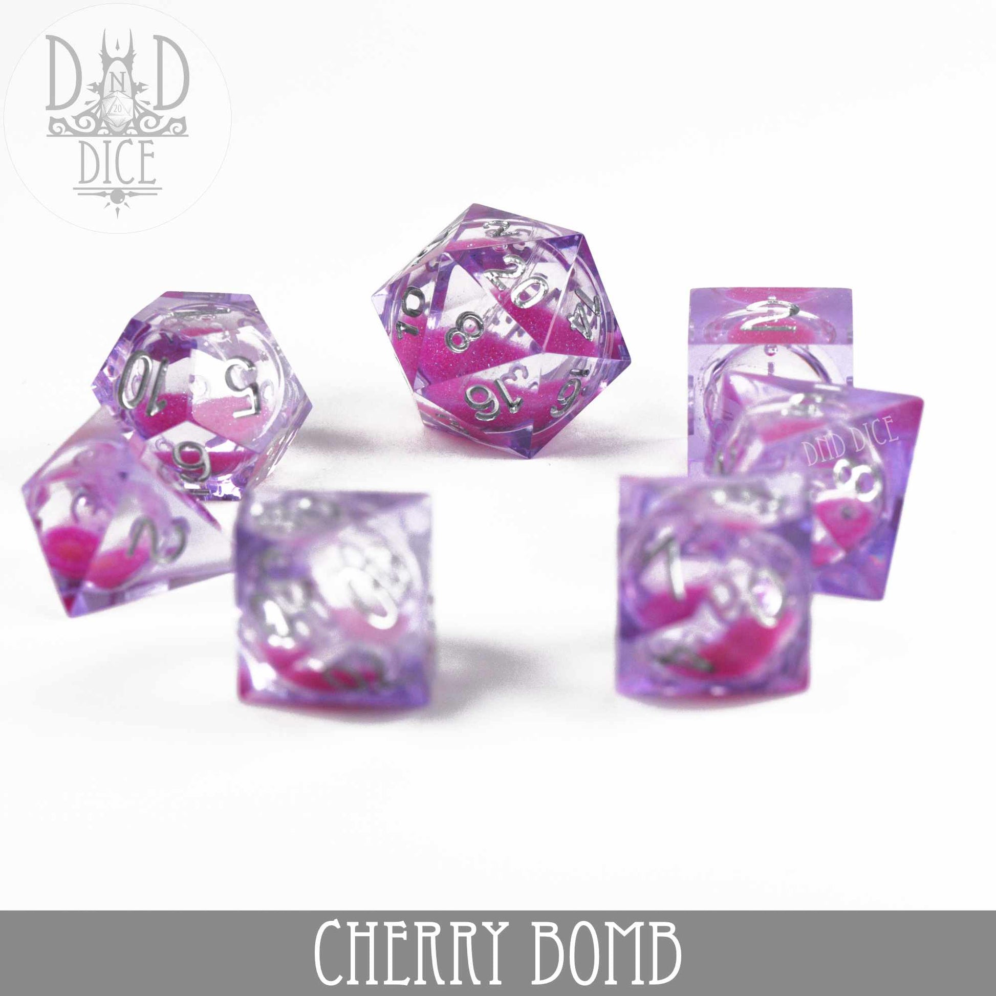 Cherry Bomb Liquid Core Dice Set